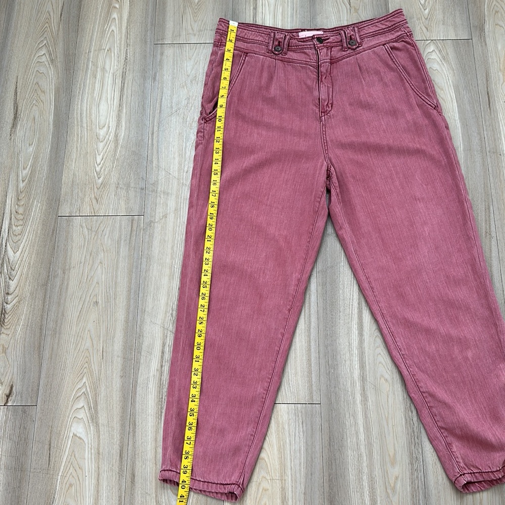 Anthropologie Utility Cargo Trousers Pink Wash Hue - Picture 9 of 11